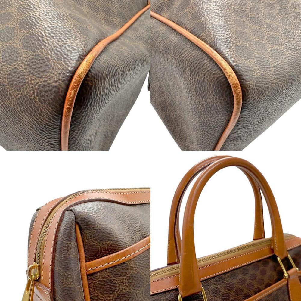 Celine handbag brown Macadam coated canvas leather - Picture 3 of 4